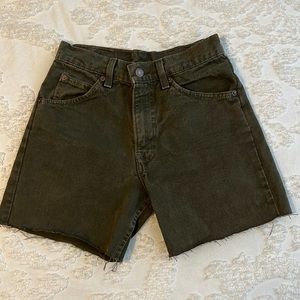 Vintage Levi’s Darn Green Cut-offs